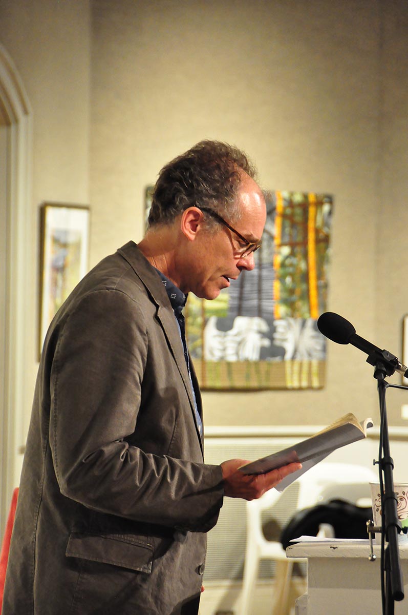 Jeffrey Harrison at the Arts Café, Mystic, CT, April 29, 2016. Photo by Christopher Greenleaf.